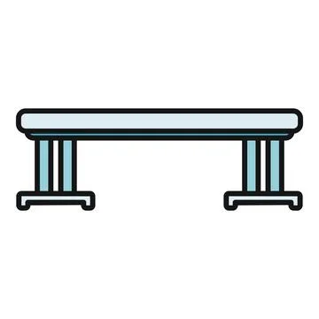 Flat bench for exercise or rest Stock Illustration
