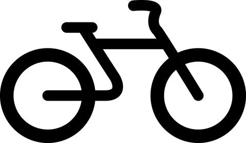 Flat bicycle icon as a icon for web page design Stock Photos