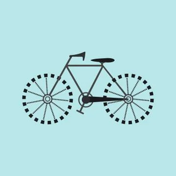 Flat Bicycle Icon Stock Illustration