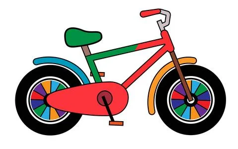 Flat bike Stock Illustration