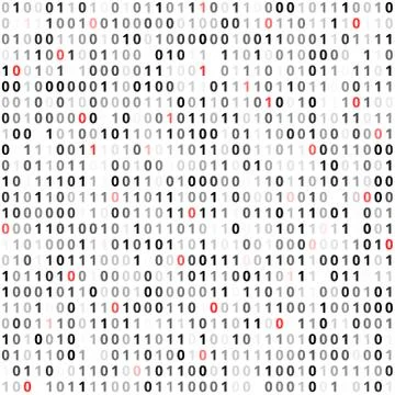 Flat binary code Stock Illustration