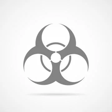 Flat biohazard icon. Vector illustration Stock Illustration