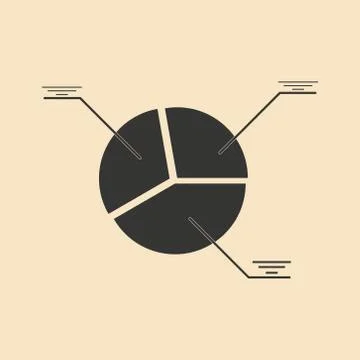 Flat in black and white chart with footnotes Stock Illustration