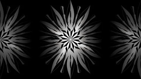 Flat black and white color creative mandala with black color background vector Stock Illustration