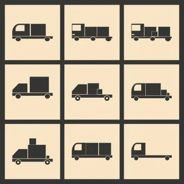 Flat in black and white concept mobile application delivery Stock Illustration