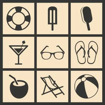 Flat in black and white concept mobile application holiday Stock Illustration