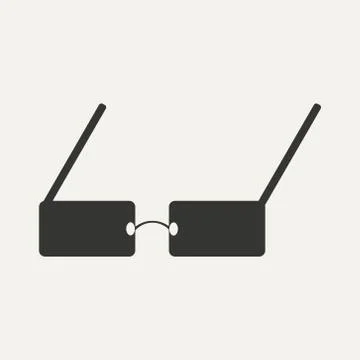 Flat in black and white mobile application glasses Stock Illustration
