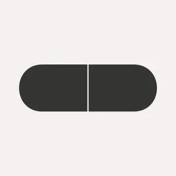 Flat in black and white mobile application capsule Stock Illustration