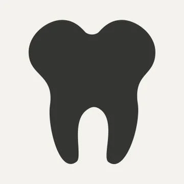 Flat in black and white mobile application teeth Stock Illustration