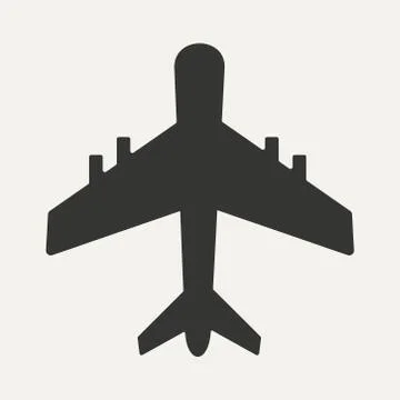 Flat in black and white mobile application plane Stock Illustration