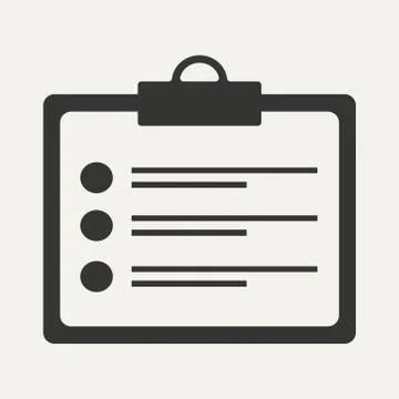 Flat in black and white mobile application questionnaire Stock Illustration