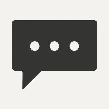 Flat in black and white mobile application message think Stock Illustration