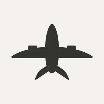 Flat in black and white mobile application plane Stock Illustration