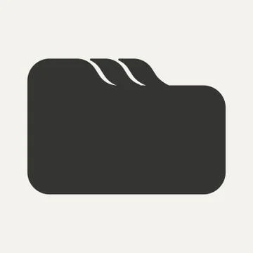 Flat in black and white mobile application folder Stock Illustration