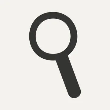 Flat in black and white mobile application magnifier Stock Illustration