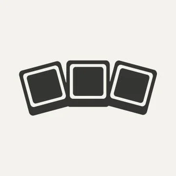 Flat in black and white mobile application photocards Stock Illustration