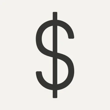 Flat in black and white mobile application dollar Stock Illustration