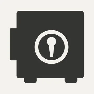 Flat in black and white mobile application safe Stock Illustration
