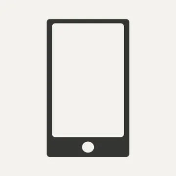 Flat in black and white mobile application phone Stock Illustration