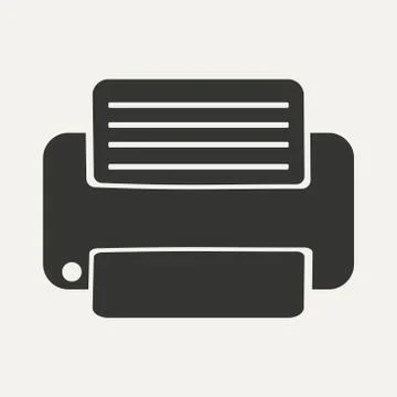 Flat in black and white mobile application printer Illustrazione stock