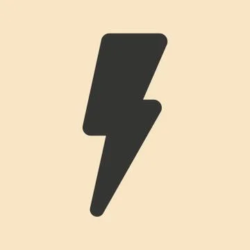 Flat in black and white mobile application lightning Stock Illustration