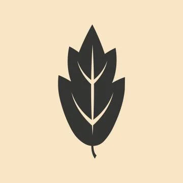 Flat in black and white mobile application tree leaf Stock Illustration