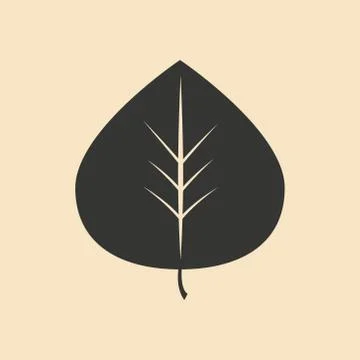 Flat in black and white mobile application tree leaf Stock Illustration