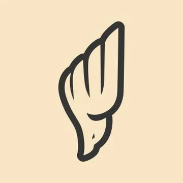 Flat in black and white mobile application eagle Stock Illustration