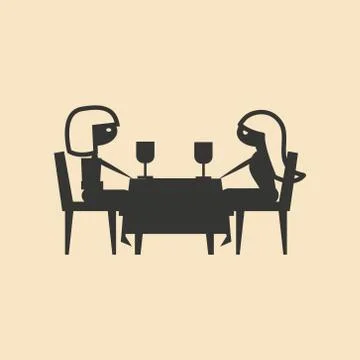 Flat in black and white mobile application friendly gatherings Stock Illustration