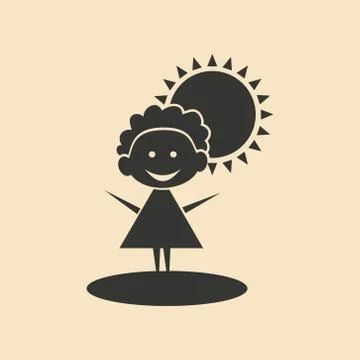 Flat in black and white mobile application child play Illustration