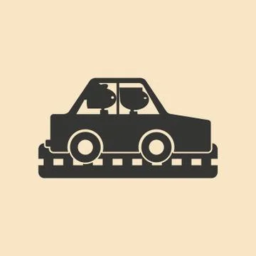 Flat in black and white mobile application trip Stock Illustration
