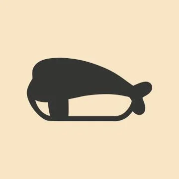 Flat in black and white mobile application sushi Stock Illustration