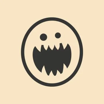 Flat in black and white mobile application vampire Stock Illustration