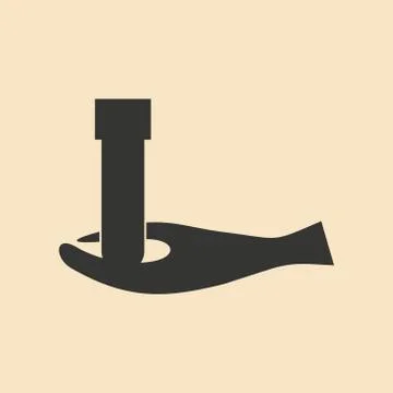 Flat in black and white mobile application laboratory icons Stock Illustration