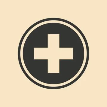 Flat in black and white mobile application hospital Stock Illustration