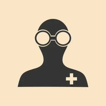 Flat in black and white mobile application lab Stock Illustration
