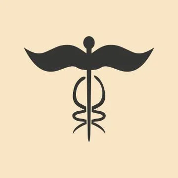 Flat in black and white mobile application logo ambulance Stock Illustration