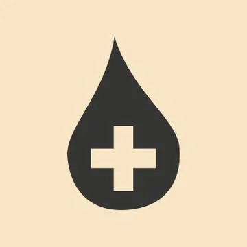 Flat in black and white mobile application drop aid Stock Illustration