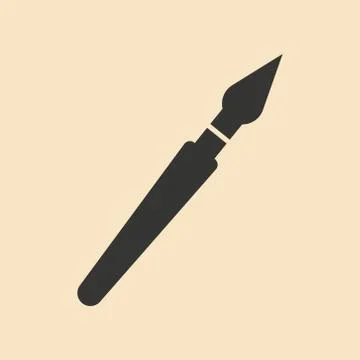 Flat in black and white mobile application pen Stock Illustration