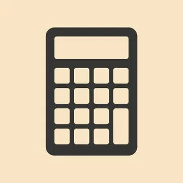 Flat in black and white mobile application calculator Stock Illustration