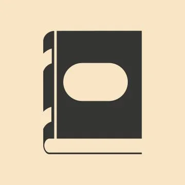 Flat in black and white mobile application book Stock Illustration