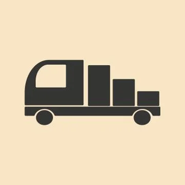 Flat in black and white mobile application delivery Stock Illustration