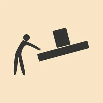 Flat in black and white mobile application distribution of goods Stock Illustration