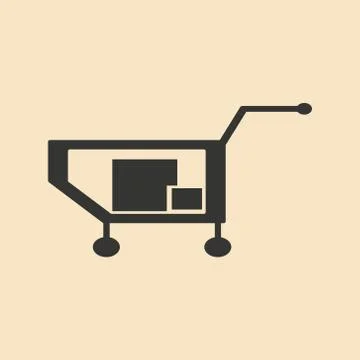 Flat in black and white mobile application truck full Stock Illustration
