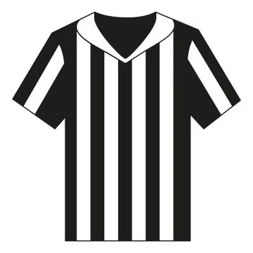 Flat black and white referee shirt. Stock Illustration