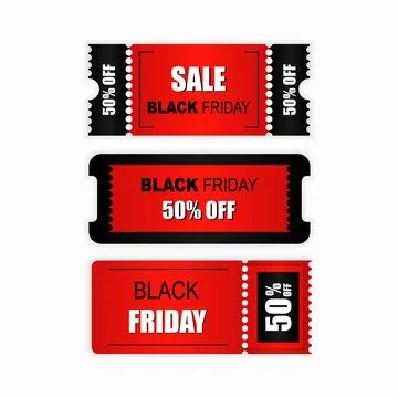Flat black friday labels collection Stock Illustration
