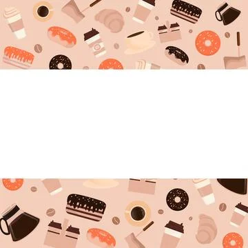 Flat black pattern on white backdrop. Black line icon. Kid graphic. Coffee shop 스톡 일러스트