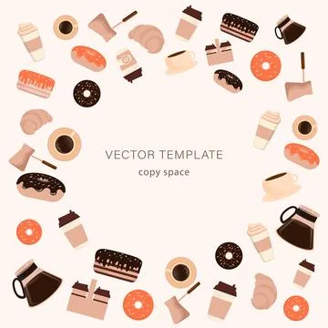 Flat black pattern on white backdrop. Black line icon. Kid graphic. Coffee shop Stock Illustration