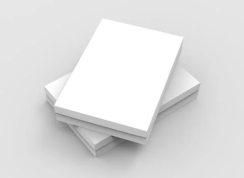 Flat blank boxes piled up 写真素材