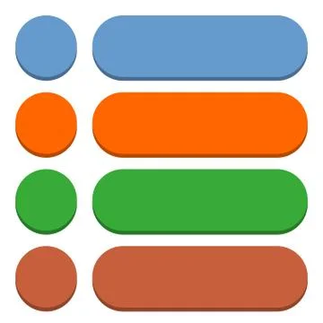 Flat blank icon empty internet color button Illustrazione stock